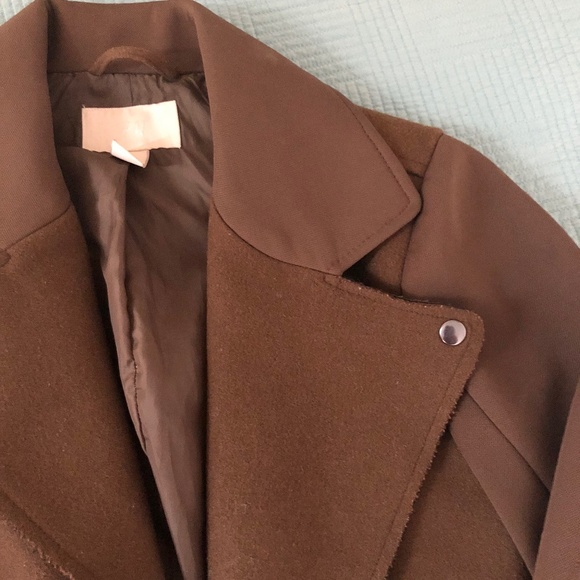 H&M Olive cropped biker jacket - Picture 3 of 4